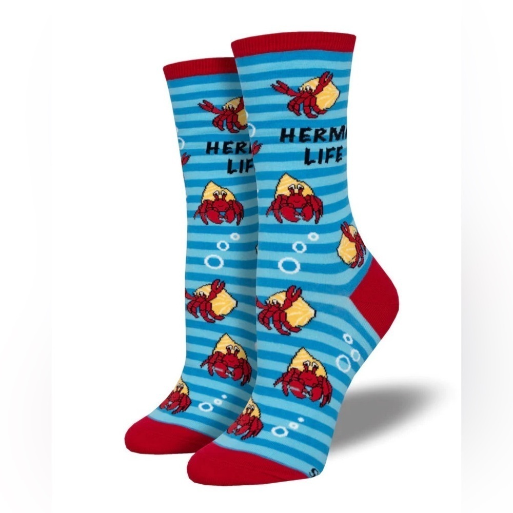 Socksmith Hermit Life, Blue, Size 9-11, NWT